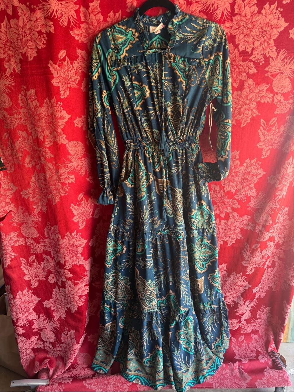 Anthropologie Boemo -Bohemian Flowy Long Sleeve Maxi Dress